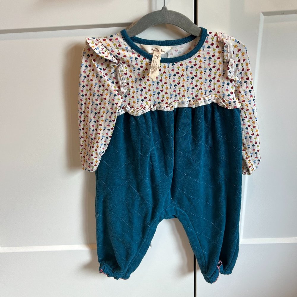 Matilda Jane Baby Heartstrings print Quilted Romper, 12-18 months